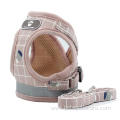 Breathable reflective plaid polyester puppy dog harness